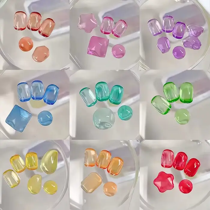 1 pièce Gel de nail art solide 9 grilles Candy Glass