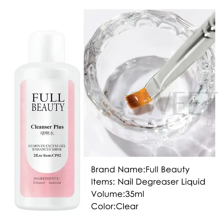 Ensemble de liquide dégraissant pour ongles