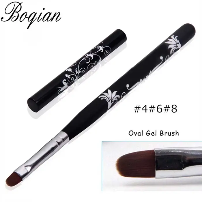 BQAN 4 # 6 # 8 # 10 #   Brosse à Gel pour ongles, brosse acrylique, Poly UV, constructeur d'extensio