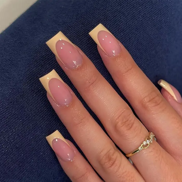24 morceaux d'ongles longs à pression trapézoïdaux