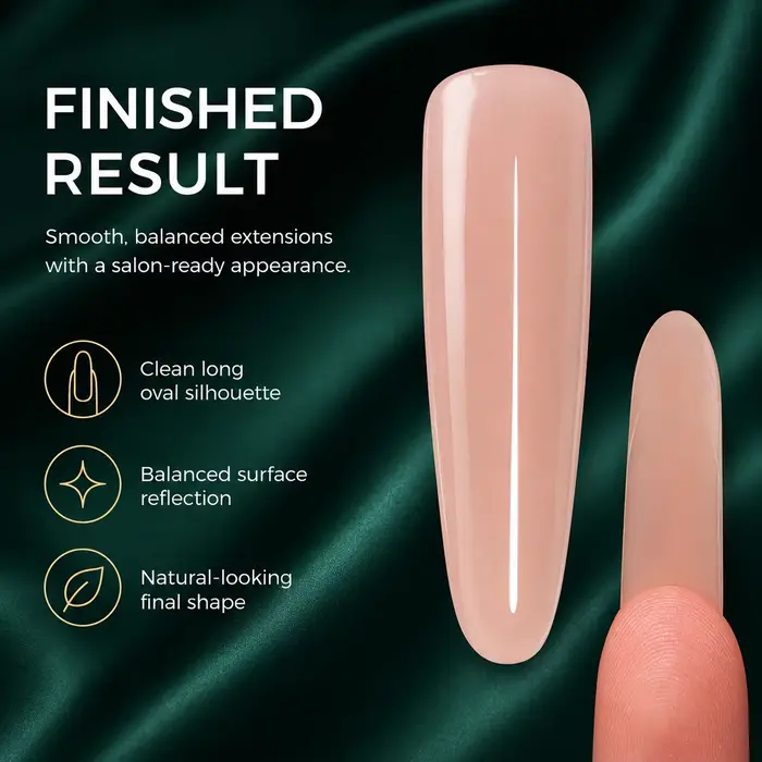 Nailpop 120 pièces Dual Forms Sandwich 15 formes Ovale Long