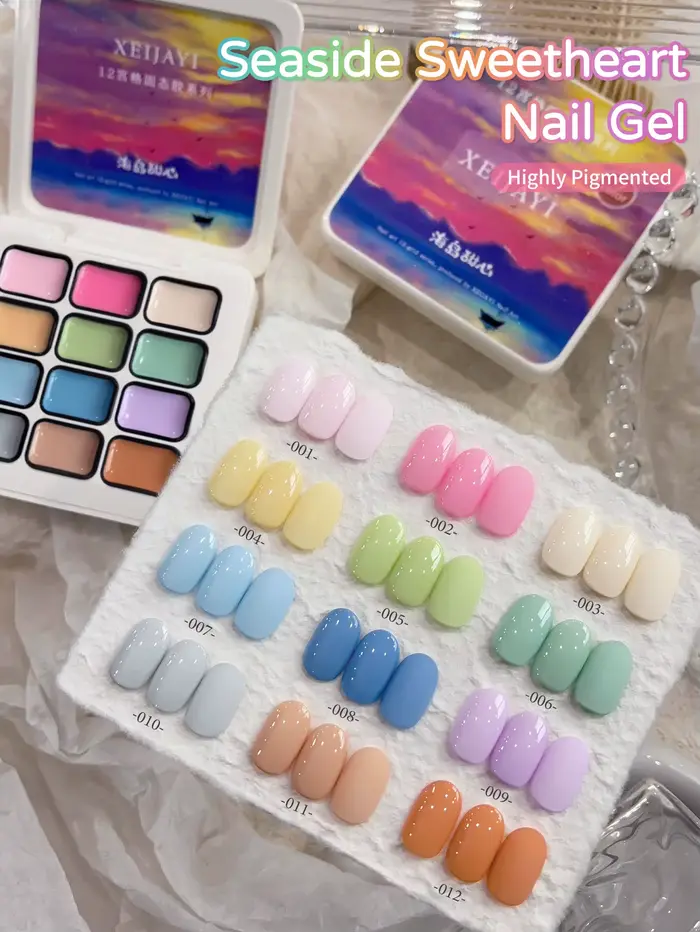Vernis à ongles semi-permanent en gel solide 12 couleurs Seaside Sweetheart