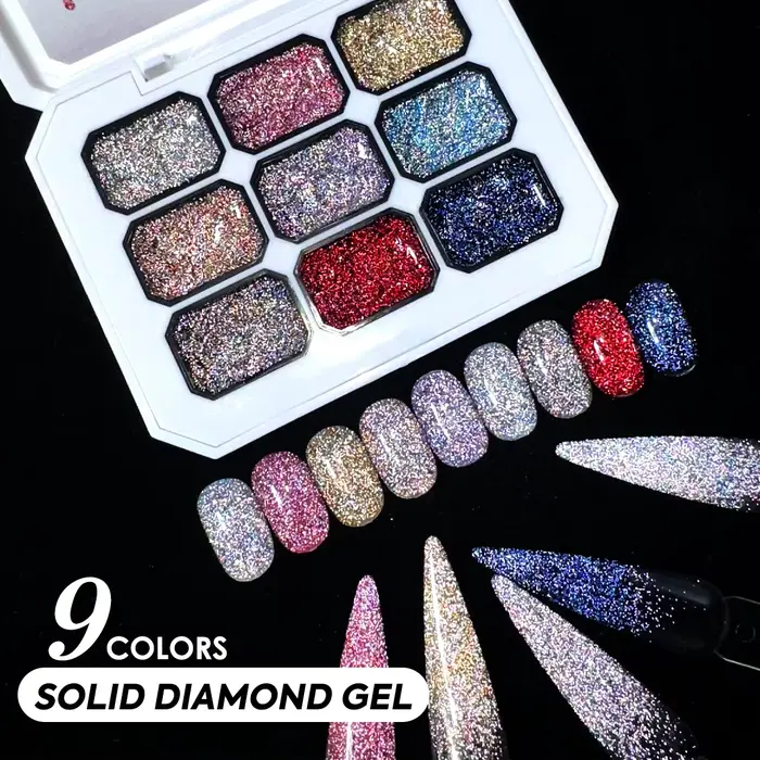 Vernis à ongles en gel brillant 9 couleurs