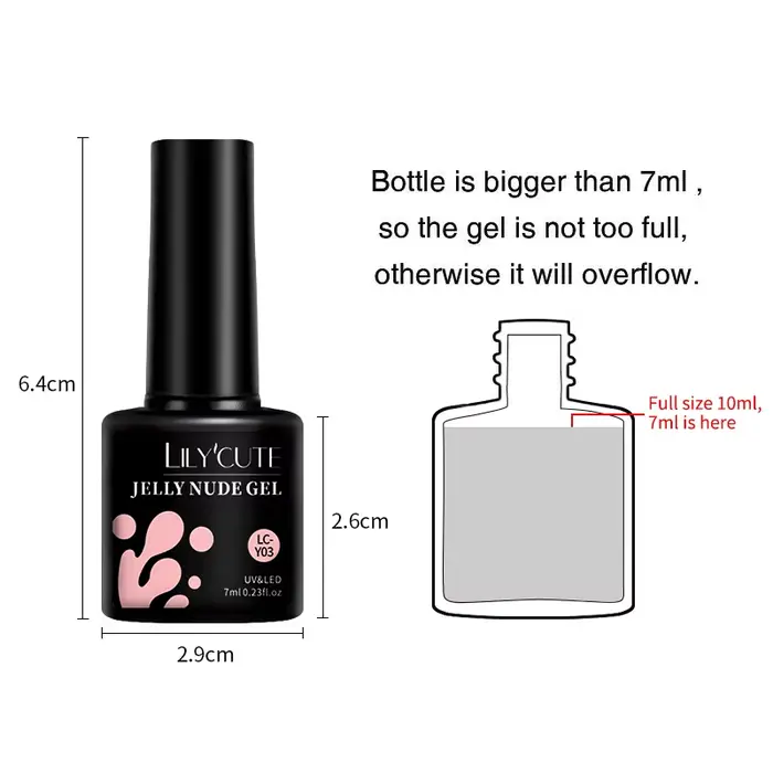 LILYCUTE 7ml blanc laiteux Transparent Gel vernis à ongles gelée rose nu Gel cristal Semi Permanent tremper UV Gel manucure conception
