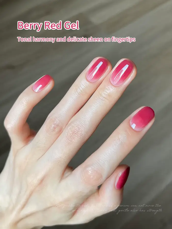 Vernis à ongles gel rouge baie populaire 10ml
