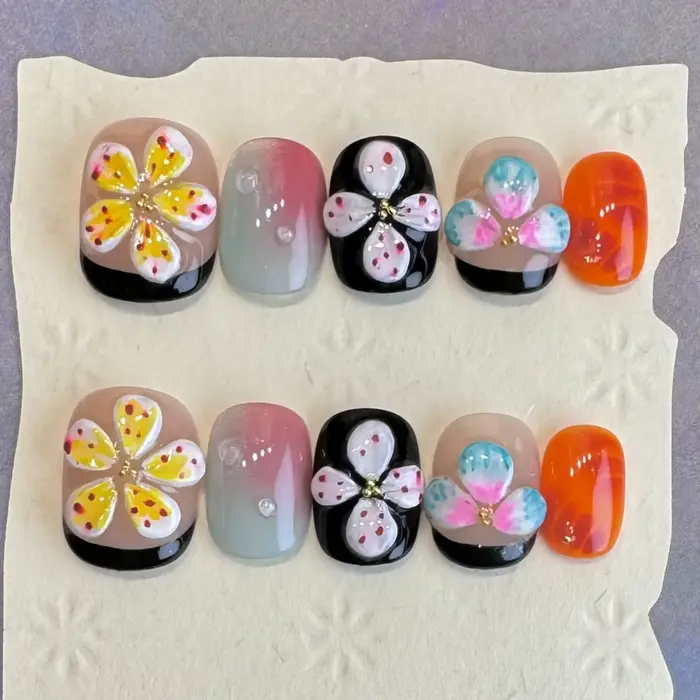 Faux ongles à pression faits à la main