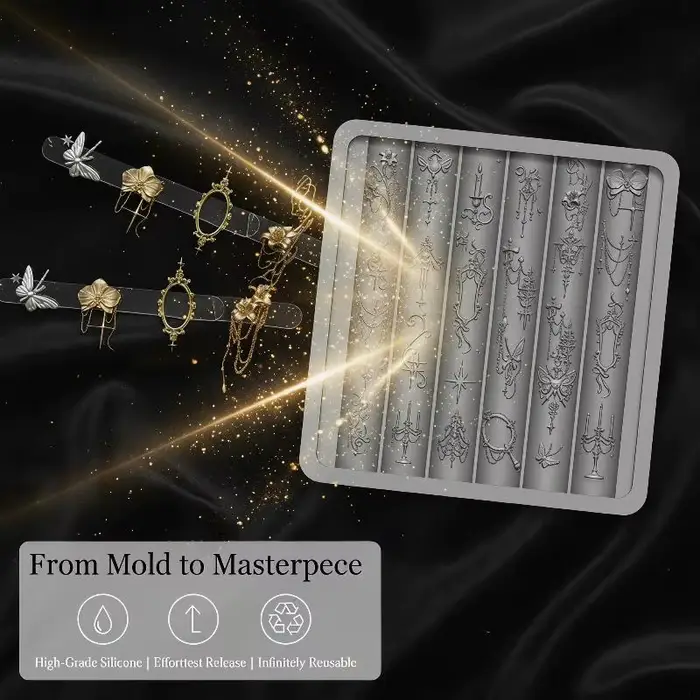 Moule en silicone de style baroque pour nail art