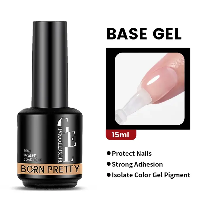 BORN PRETTY 1/3/5 pièces 15g Gel de Base rechargé paquet pour bouteille Gel longue durée