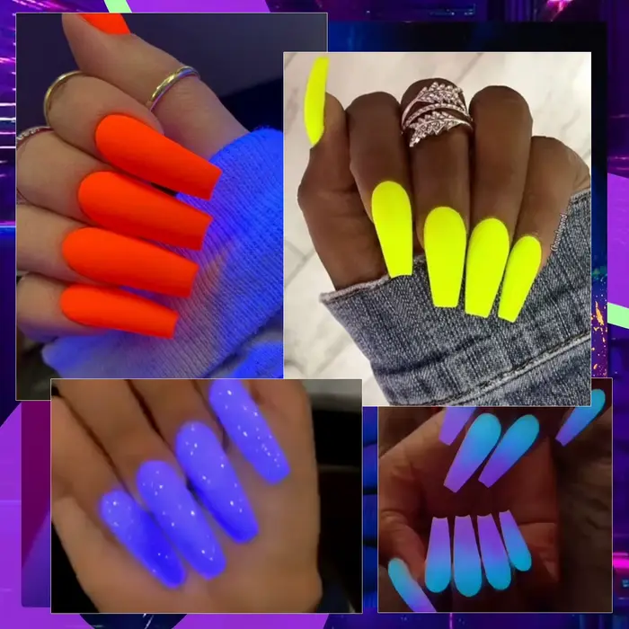Vernis à ongles Gel Fluorescent néon qui brille dans la nuit