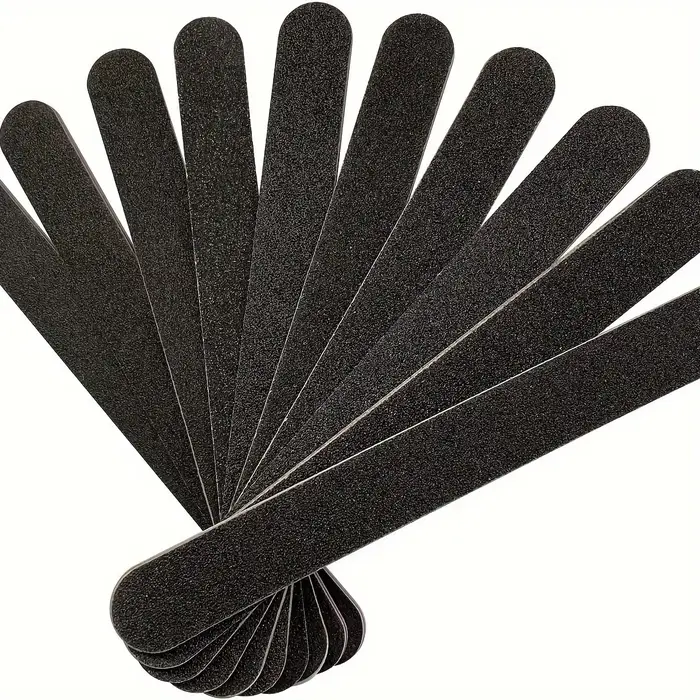 Lime à ongles professionnelle Double face grain 100/180, outil de soin des ongles noir et ongles à d