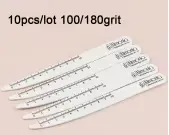 10/50/100 pièces limes à ongles à l'échelle professionnelle 100 180 limes à ongles en bois blanc pap
