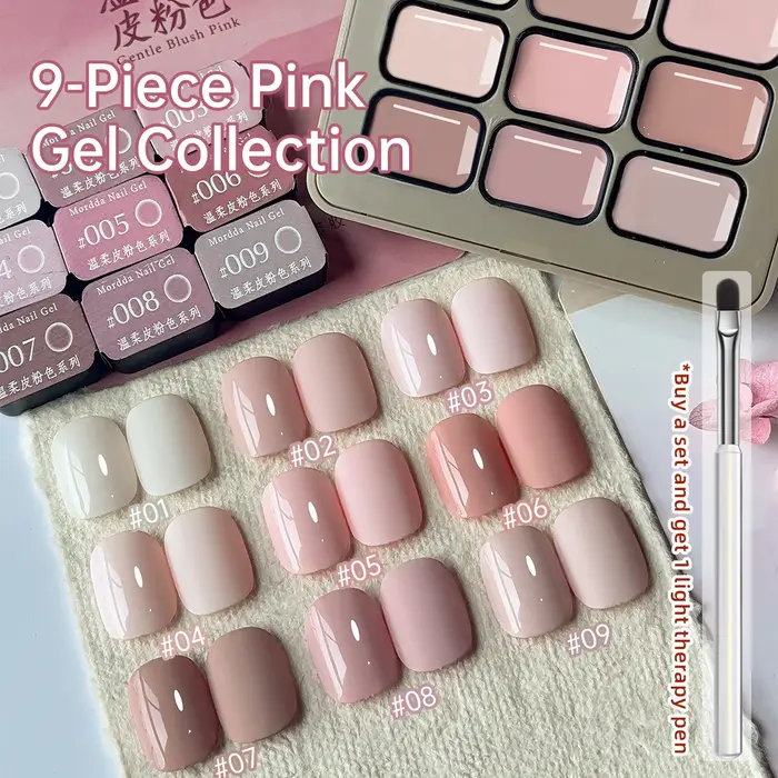 Gel semi-solide rose 9 couleurs
