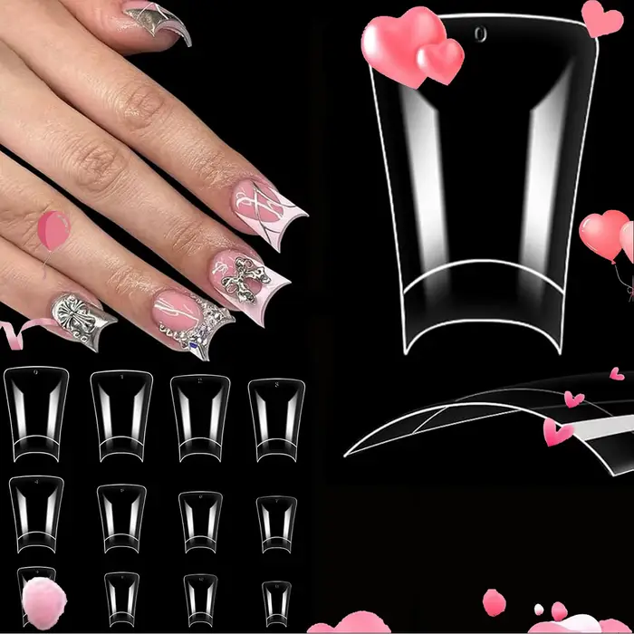 100 faux ongles en forme de bec de canard
