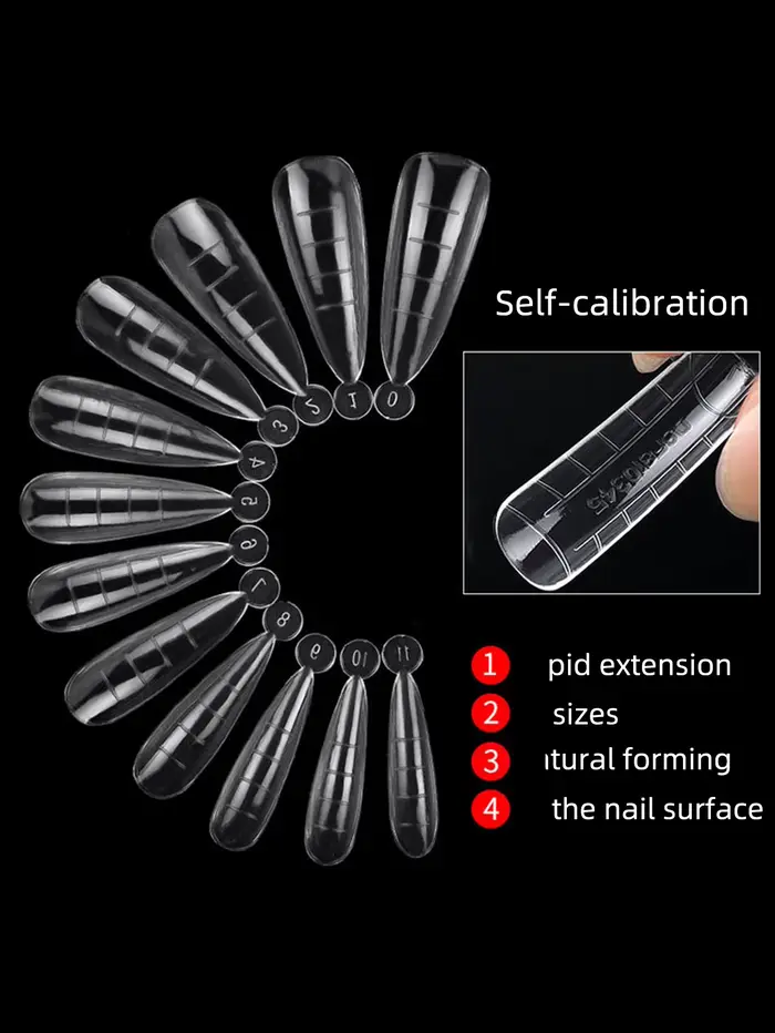 120 pièces/ensemble clair double formes faux ongles couverture complète construction rapide Gel moule conseils