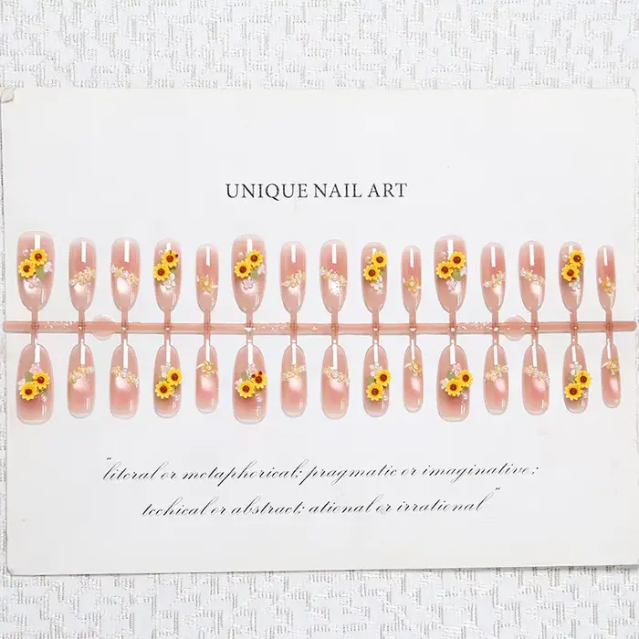 24 faux ongles tournesol 2024
