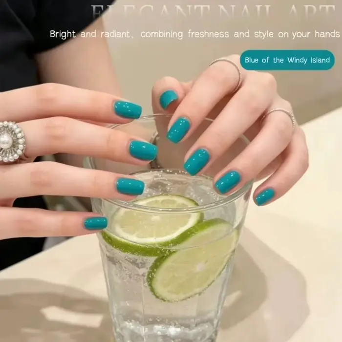 MIANEL 2026 Nouveau Vernis à Ongles Gelée Bleu Lac Éclaircissant Effet Glacé Vert Transparent pour l'Été