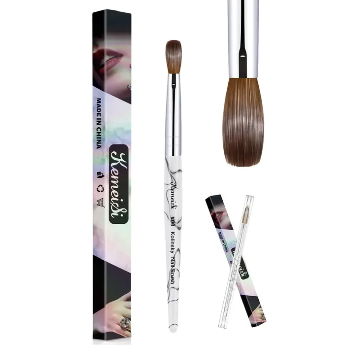 KEMEISI # 8- # Kolinsky – ensemble de 16 brosses à ongles en acrylique