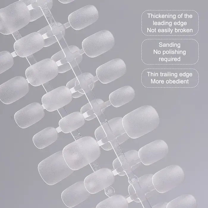 100 pièces/boîte faux ongles Transparent presse sur les ongles couverture faux ongles conseils forme courte goutte d'eau autocollant complet pour les ongles