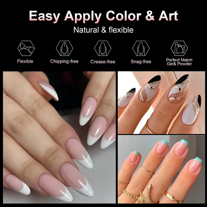 100 pièces cercueil d'amande Gel souple ongles conseils demi-givré couverture complète presse