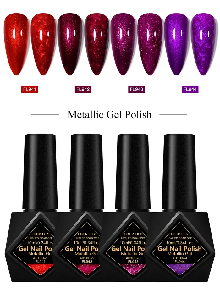 FOUR LILY – vernis à ongles Gel métallique