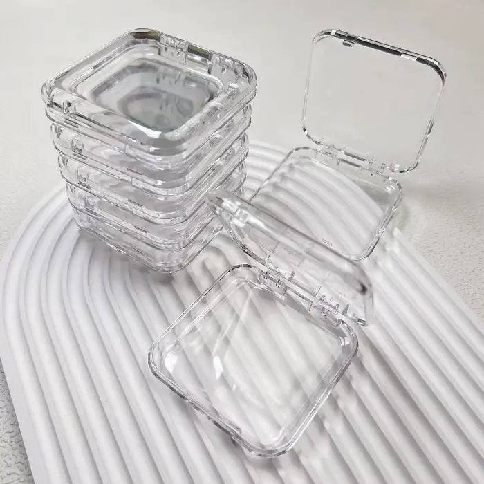 Boîtes à ongles vides pour l'emballage, boîte de forme carrée, vente en gros de pointes d'ongles, étui d'emballage à pression pour petites entreprises, 10 pièces
