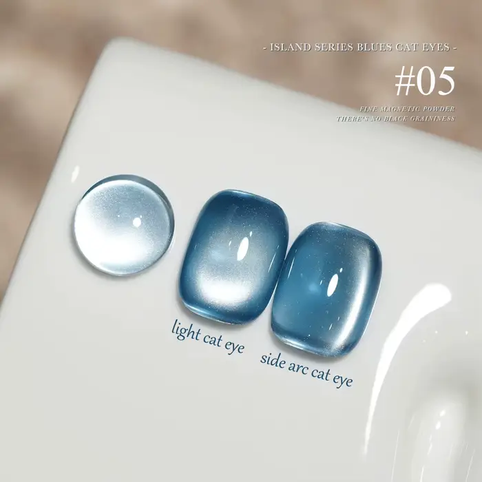 1-12 pièces TC été bleu perle de verre oeil de chat Gel vernis à ongles Flash blanc Spar couleur nue