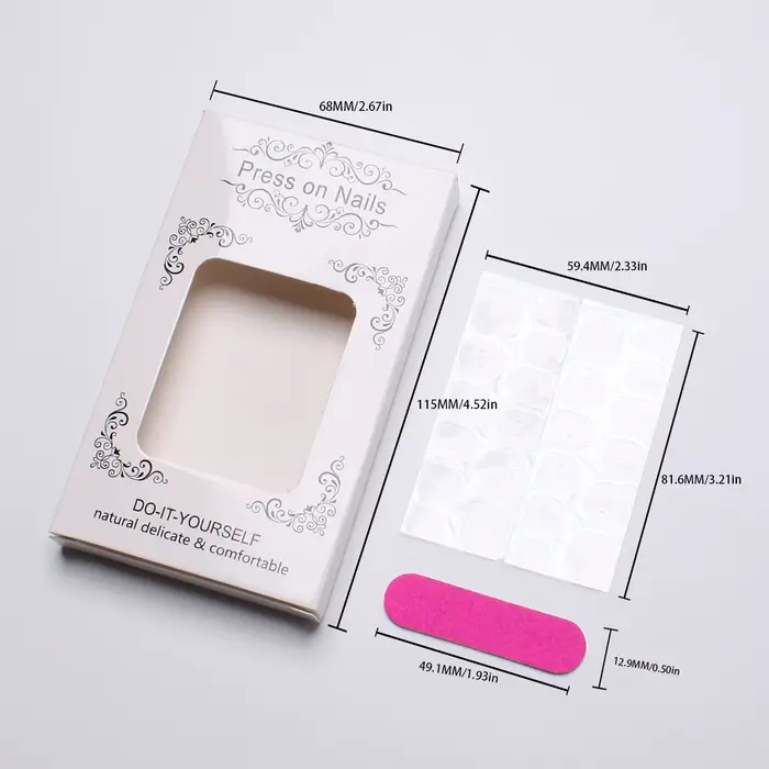 24 faux ongles argentés effet œil de chat avec motif baroque