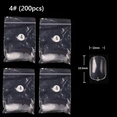 Faux ongles courts Extension d'ongles à couverture complète