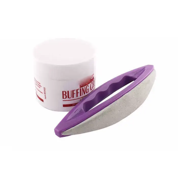 Professionnel 2 pièces/ensemble Nail Art crème de polissage + tampon en cuir vernis ensemble outil à