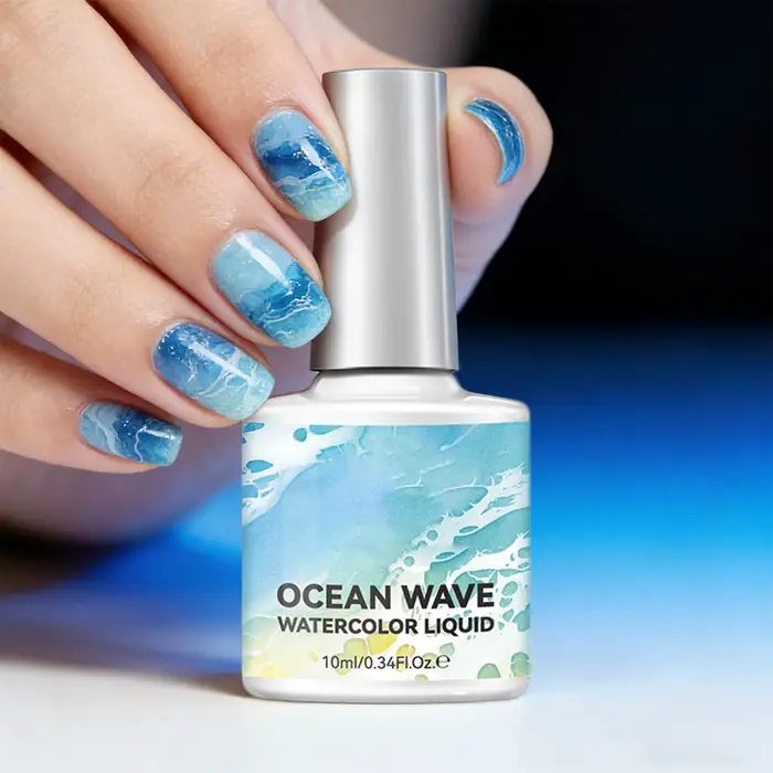 Vernis à ongles gel 10ml Blanc Effet Vague Océanique