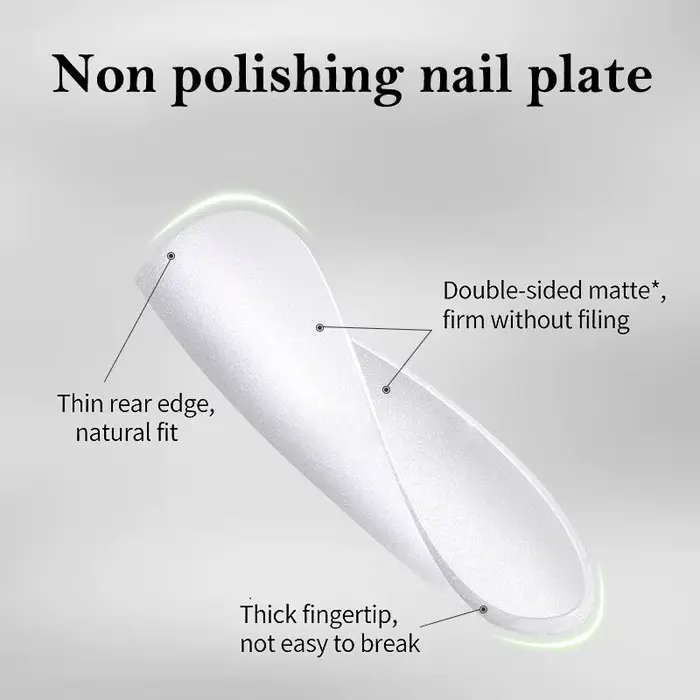 Faux ongles mats de qualité professionnelle pour salon de manucure