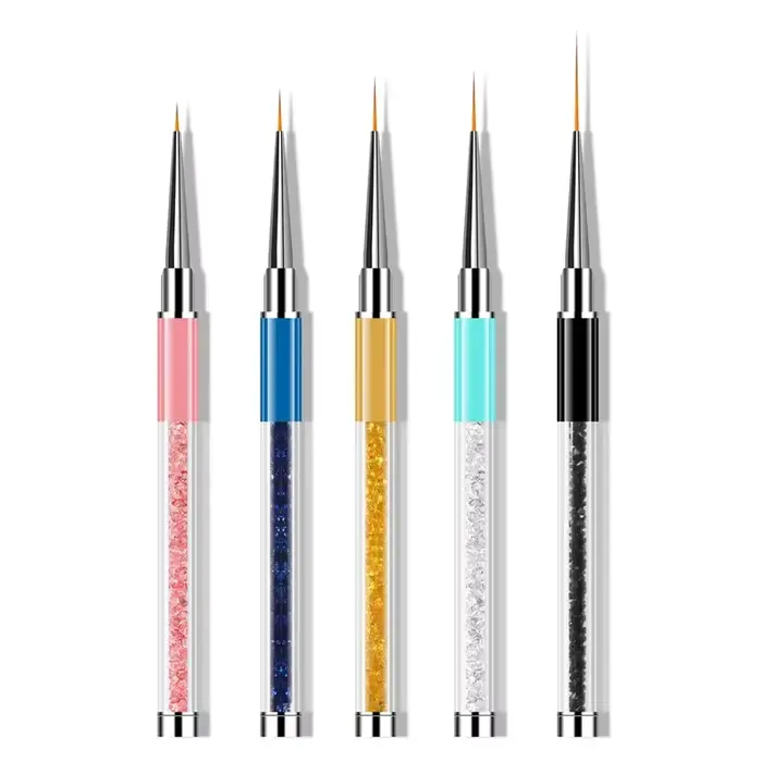 Pinceau peint pour Nail Art, stylo à dessin de ligne à fines rayures, pointes de Gel UV, fournitures