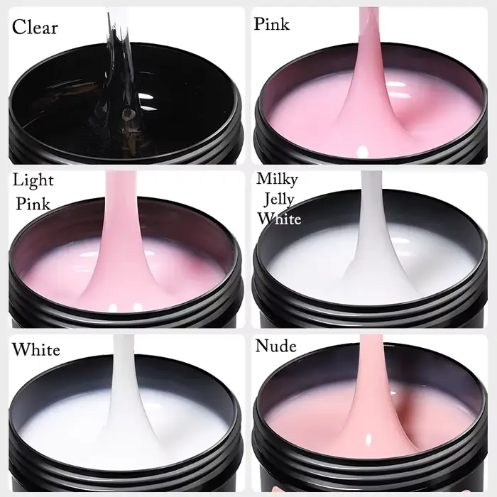 UR SUGAR 150g Gel d'extension rapide gelée rose blanc laiteux Camouflage doigt français Gel dur UV LED Gel Nail Art Design manucure