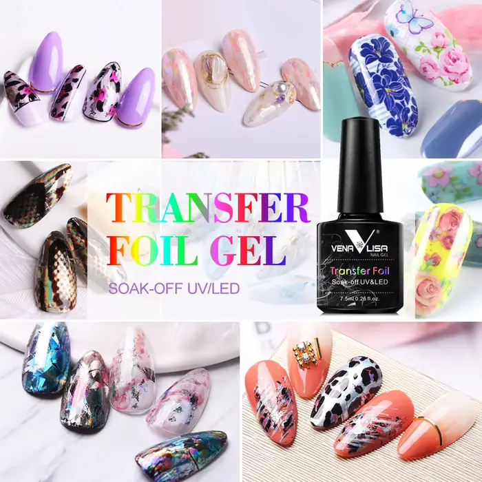 Venalisa – Gel de colle pour ongles, forte adhérence pour autocollants d'art en aluminium, vernis Ge