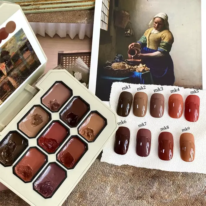 Palette de Gel pour Nail Art, laque japonaise coréenne, peinture à paillettes brillantes, pour Desig