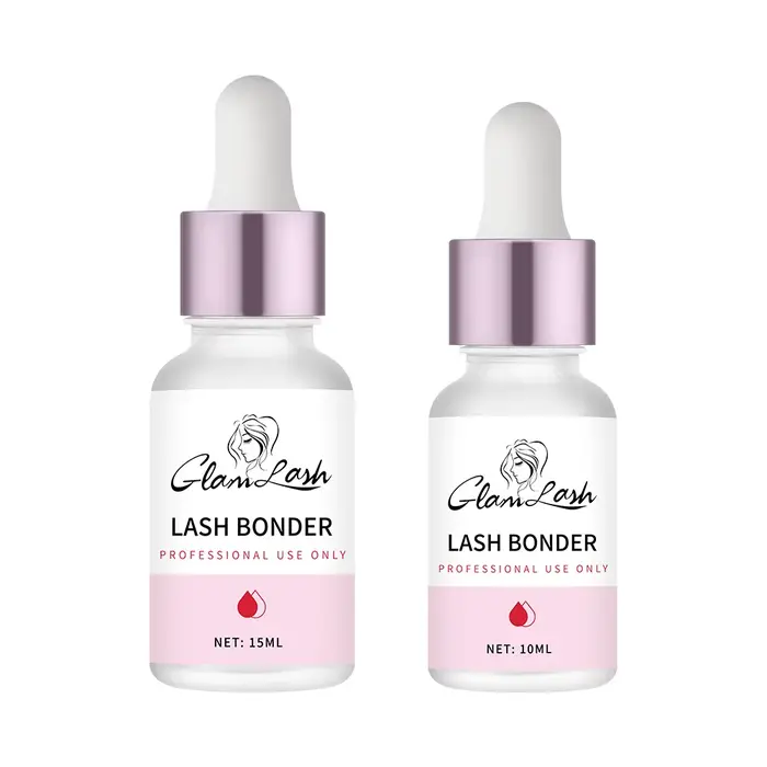 GLAMLASH 10 ml/15 ml cils Super Bonder pour Extension de cils Bonder étiquette privée greffage colle