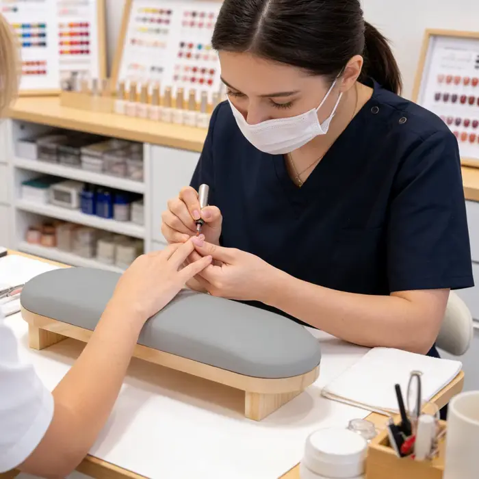Nail technician hand support