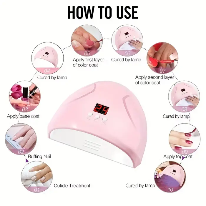 LULAA lumière LED lampe à ongles Portable Gel vernis lampes de séchage UV lampe de poche à durcissem