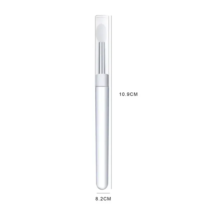Brosse en Silicone pour Nail Art, gelée rose, poudre miroir réutilisable, pigment, outil de manucure