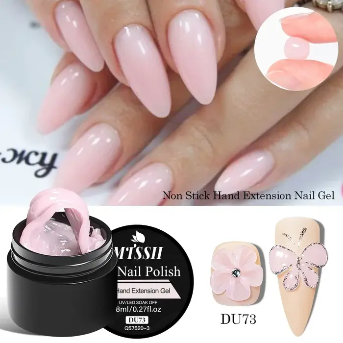 Vernis à ongles Gel d'extension de main antiadhésif clair 3D façonnage/sculpture/sculpture UV/LED Gel gelée laiteuse
