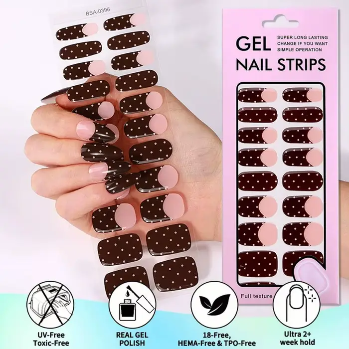 22 pièces de bandes adhésives pour ongles en gel