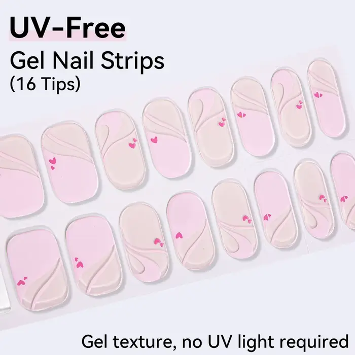Floral Bloom - Bandes de vernis à ongles en gel sans UV, motifs marguerite, tulipe et cerisier, 16 e