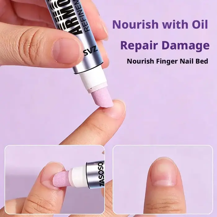 Stylo à vernis à ongles, stylo de soin des cuticules, stylo pour polir et lisser les cuticules, stylo de perfectionnement pour nail art, outils de manucure