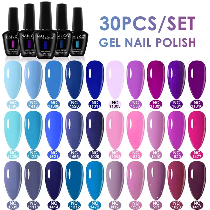 NAILCO – Kit de vernis à ongles en gel hybride semi-permanent