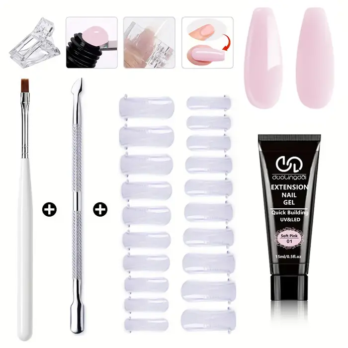 Kit Nail Art Salon & Home – Ensemble d'extension de gel à construction rapide sans odeur de 0