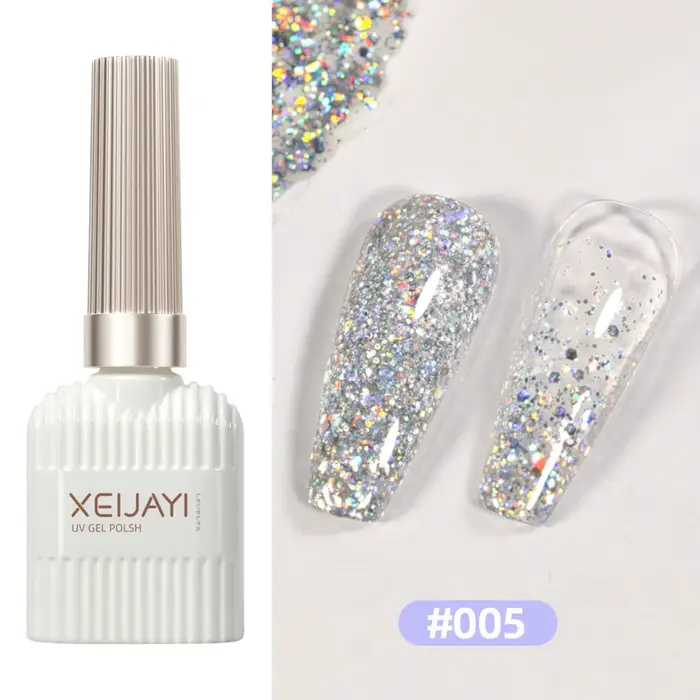 Vernis à ongles gel translucide effet coquille réfléchissante