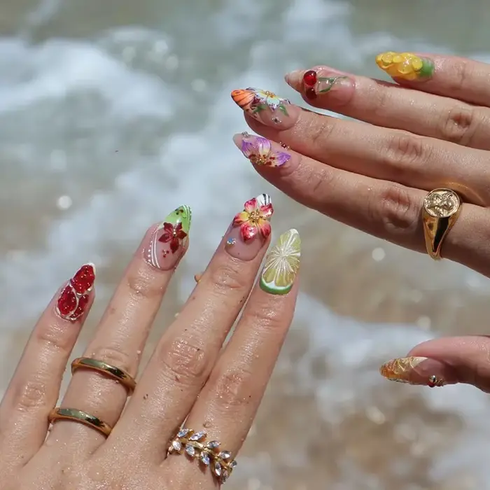 10 faux ongles à presser pour femmes