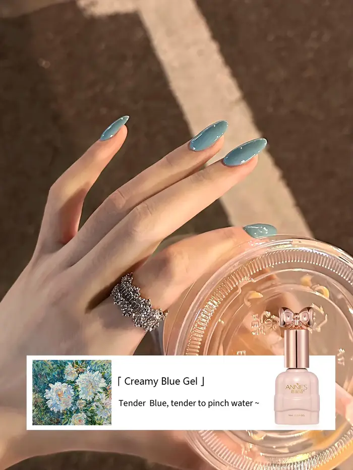 Vernis à ongles gel bleu marine 10 ml, kit de vernis gel bleu nude à séchage rapide UV pour salon et