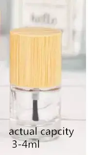 10/30 pièces, flacons de vernis à ongles cosmétiques de 5 ml, 8 ml, 10 ml, 15 ml, emballage de flacons ronds, flacons en verre vides pour gel à ongles avec pinceau, bouchon en bambou