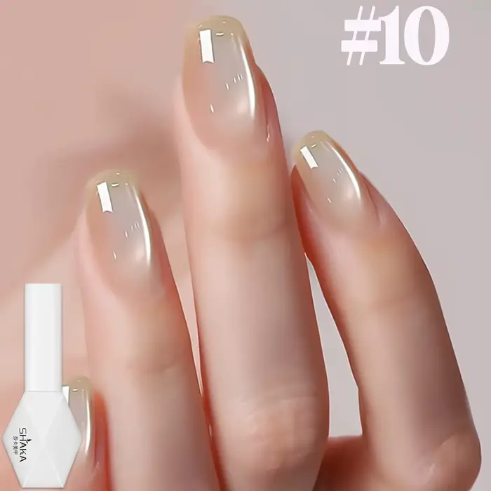 1-12pcs SHAKA Vernis à ongles en gel transparent couleur rose œil de chat Tanhua Automne 2026 Nouveau Simple et généreux
